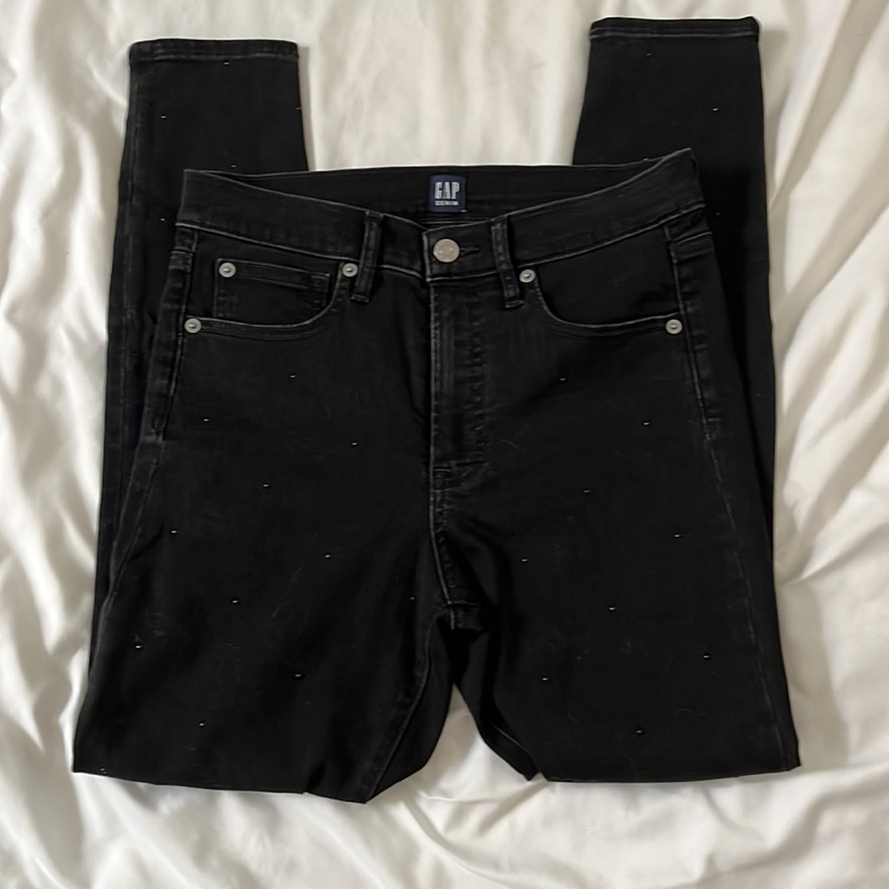 NWOT High Rise Studded True Skinny Ankle Jeans with Secret Smoothing Pockets